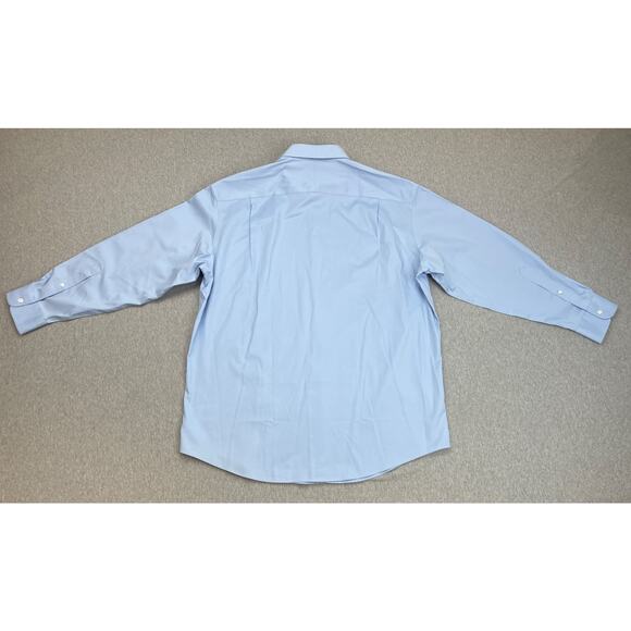Jos A Bank Shirt Men 16.5-33 Blue 100% Cotton Traditional Fit Traveler Button Up - Picture 3 of 6
